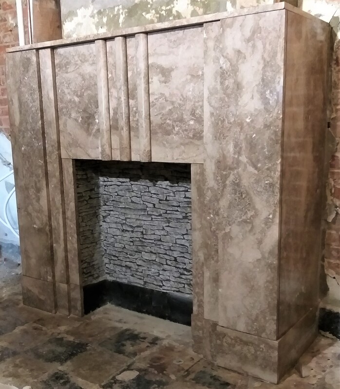 Art Déco fireplace, ca.1925